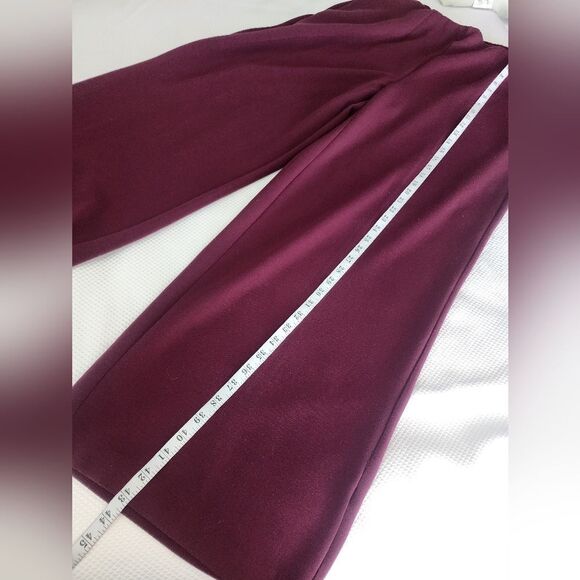Lane Bryant Burgundy Wide Leg High Rise Pants New Without Tags - Picture 8 of 11